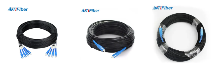 LC SC Connector Outdoor 100m FTTH Drop Cable Fiber Optic Patch Cord