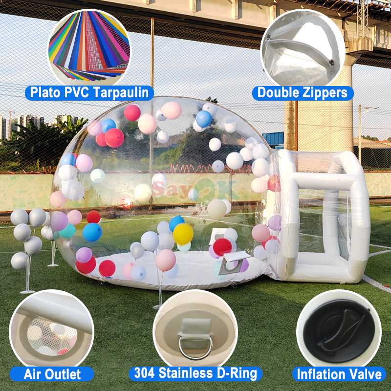 transparent inflatable bubble house