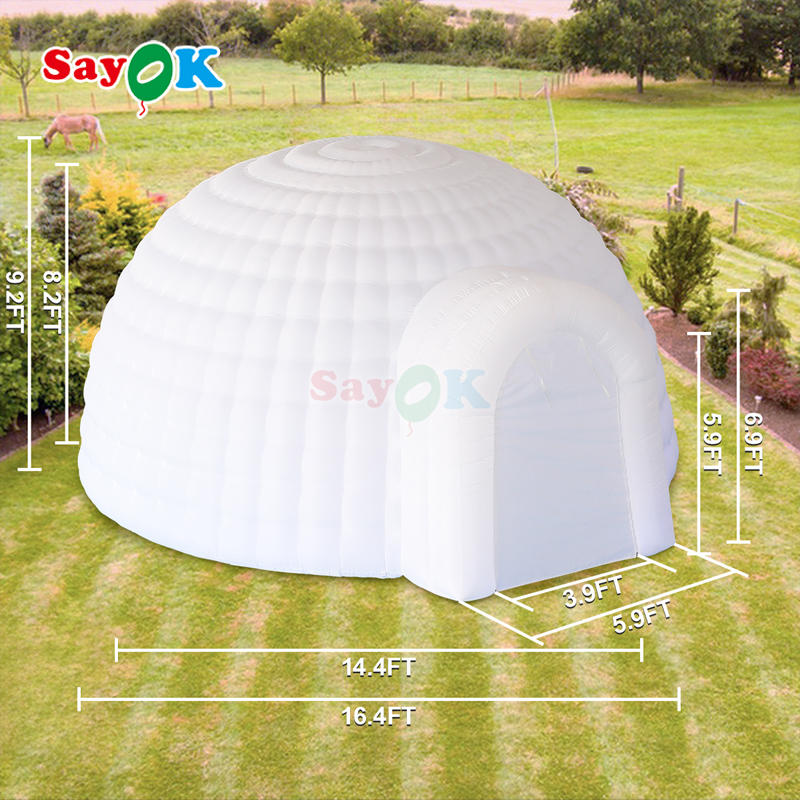 white inflatable tent