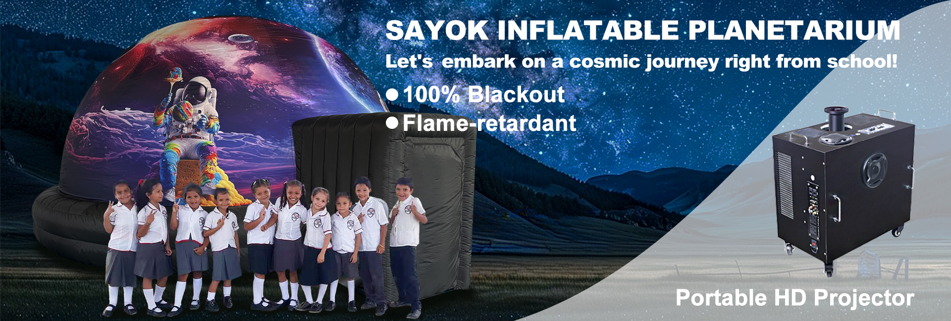 inflatable planetarium dome