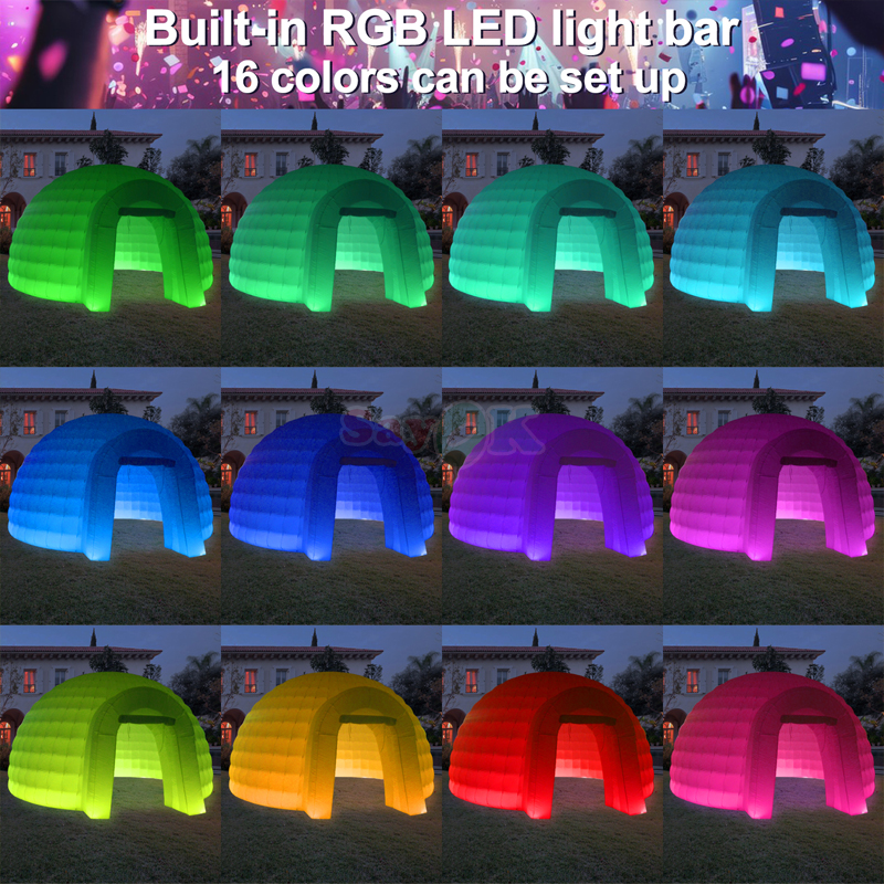 inflatable party tent with lights