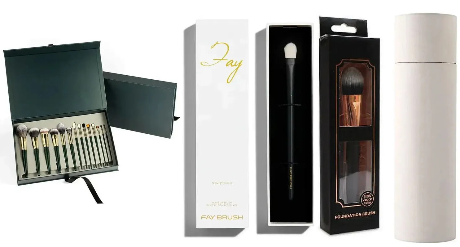 Paper makeup brush packaging