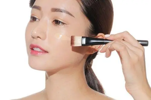 apply foundation with brush