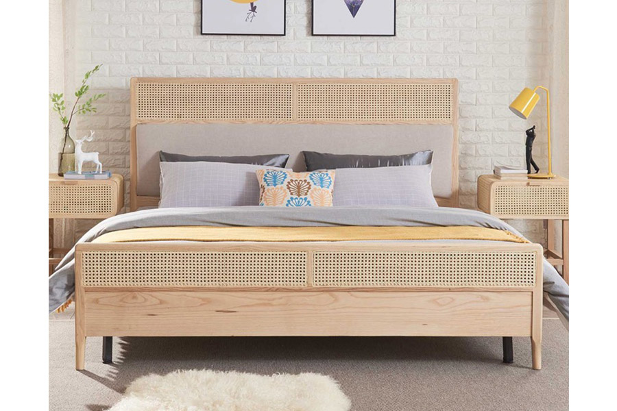 light wood color bed
