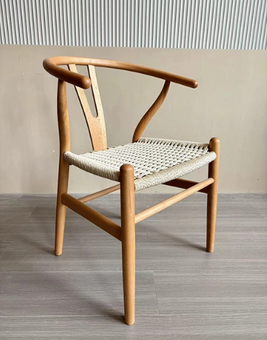 Wishbone-Style Rope Dining Chair