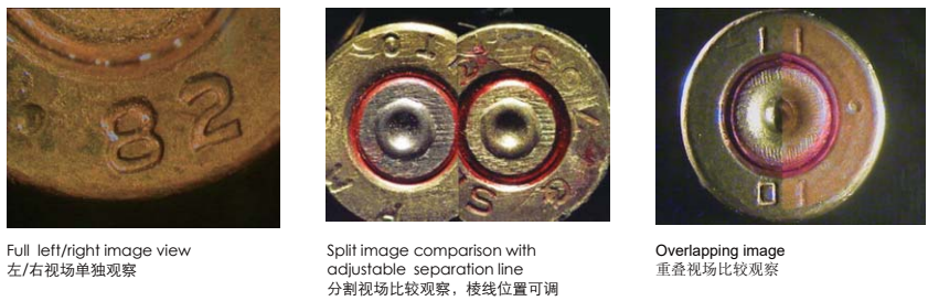 Through the two separate optical systems of the instrument