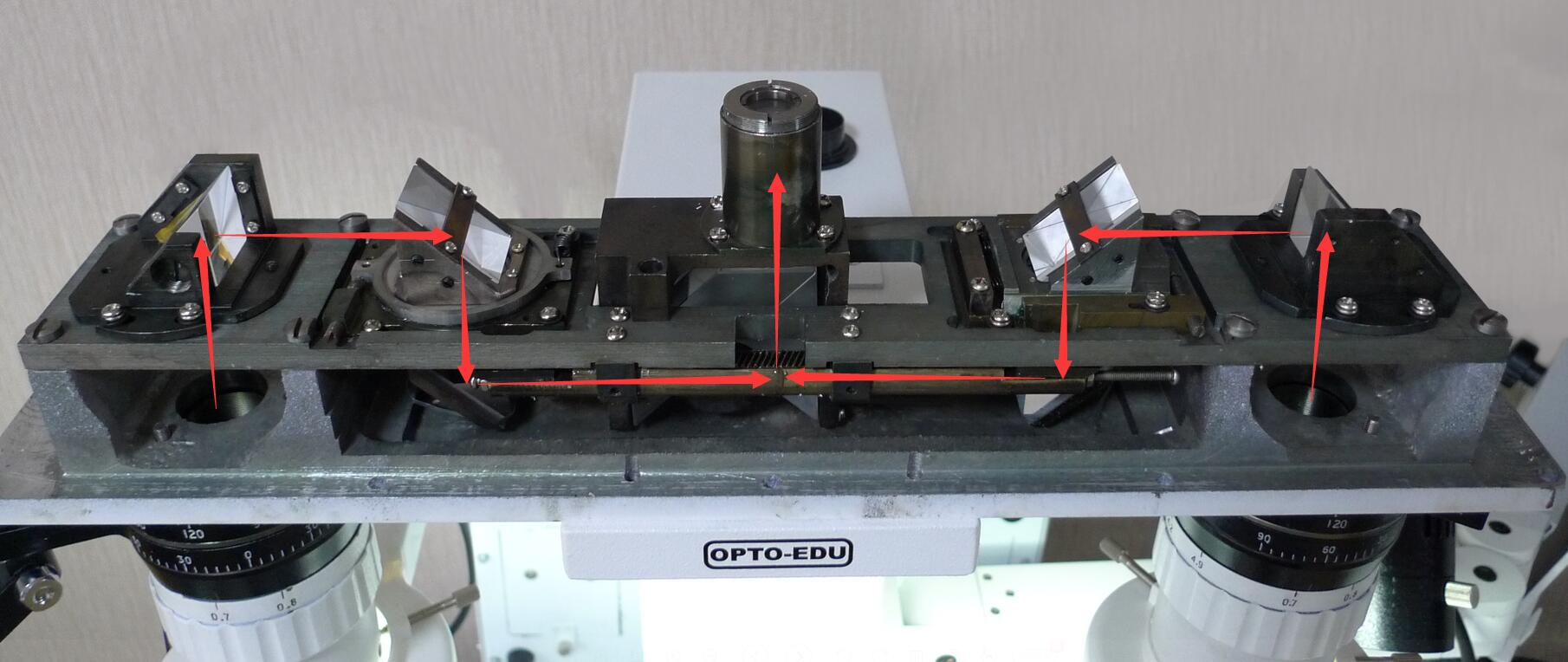Comparison Microscope parts display