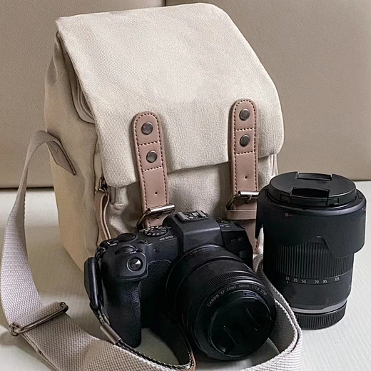 beige messenger bag