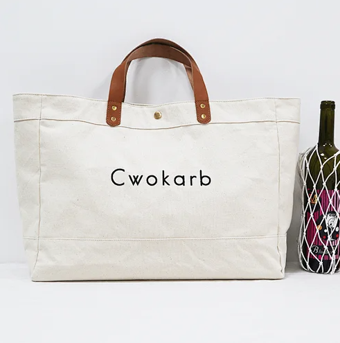 Customized Logo Large Cotton Tote Bag