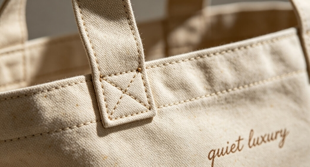 perfect tote bag everyday women lifestyle shot, cream canvas tote for city commute