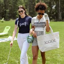 A golf tote bag ladies should have a sleek design with compartments for golf balls