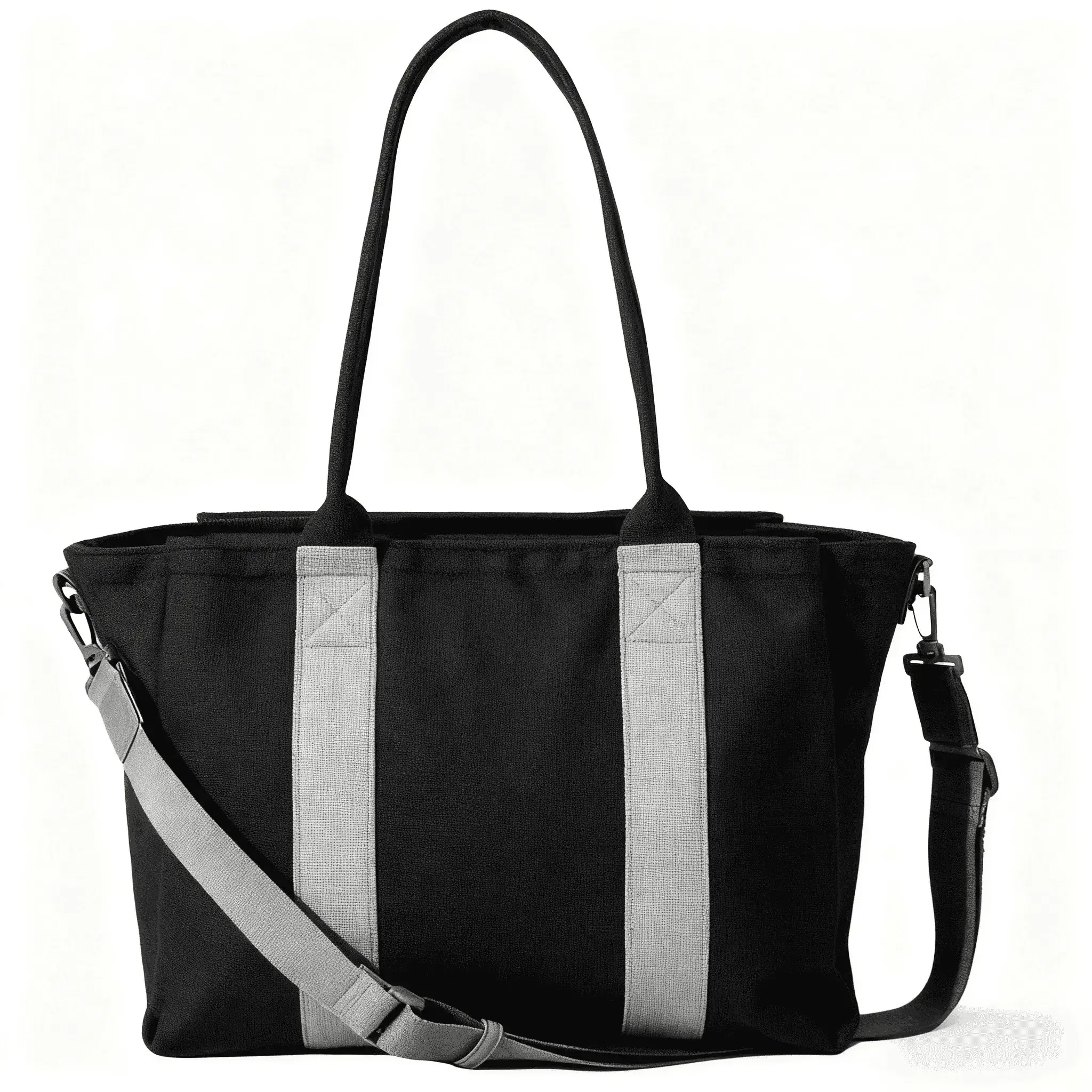 black canvas tote bag