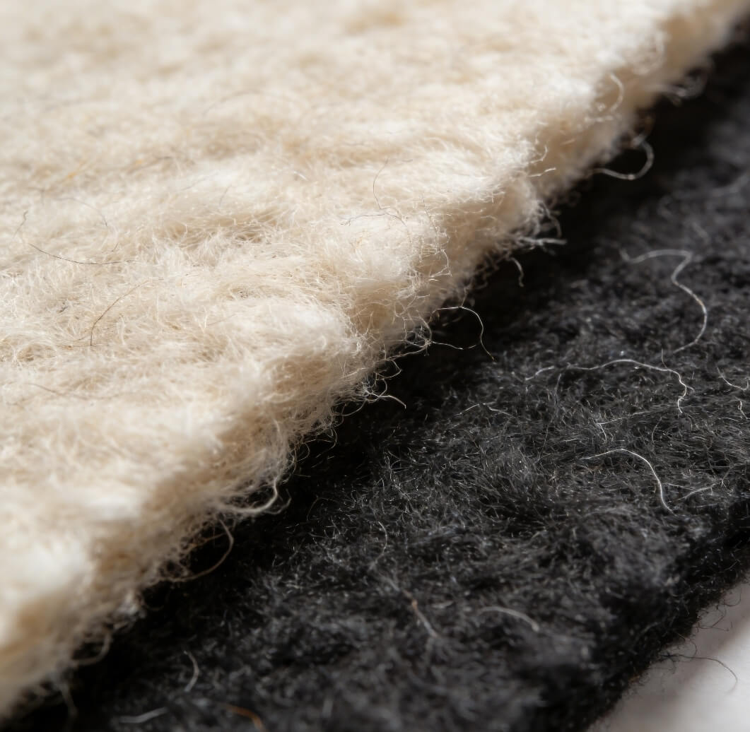 felt and fabric