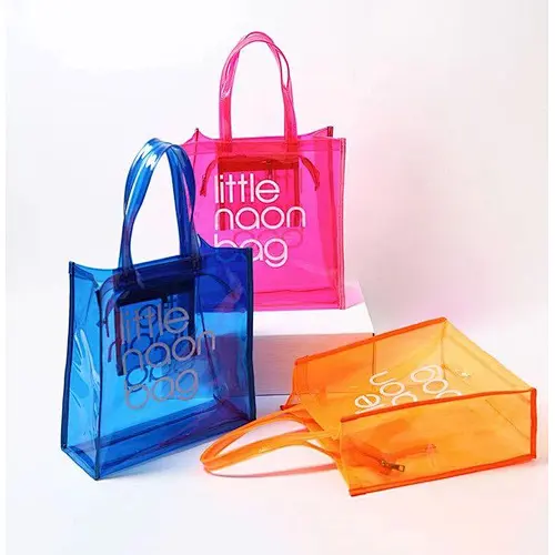 Custom Printed Shiny Clear Neon PVC Bags