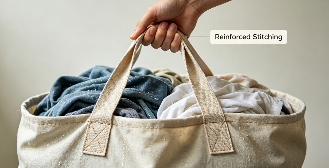 Laundry Bag Reinforced Stitching Load Test