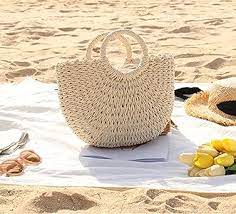 woven beach bag tote