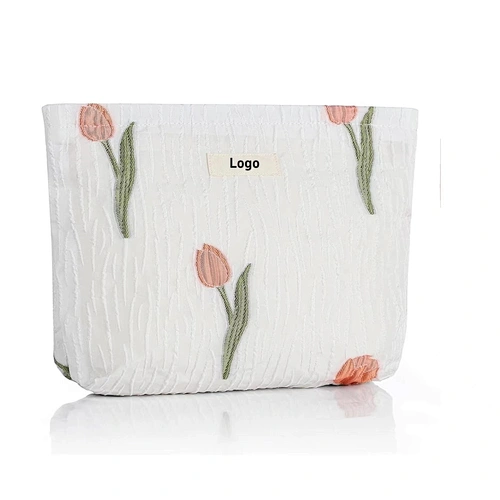 floral makeup pouch