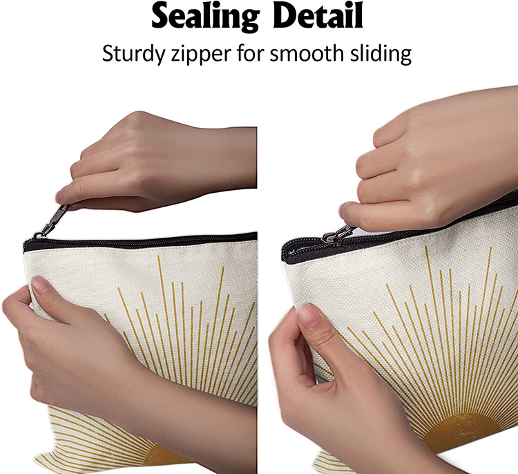 canvas pouch with zipper