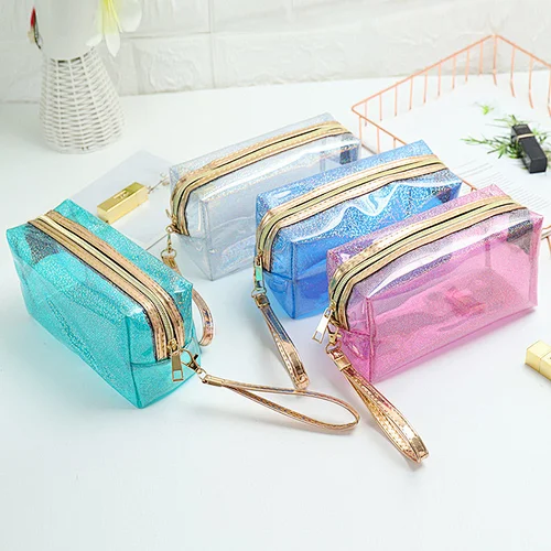 Clear Makeup Bag with Handle Strap