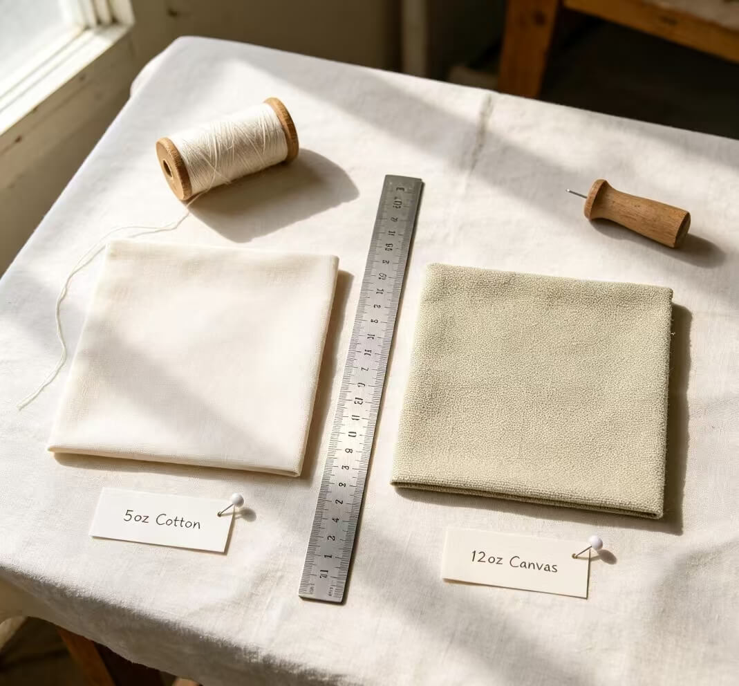 Light cotton vs heavy canvas | Material choices for cotton canvas tote bag