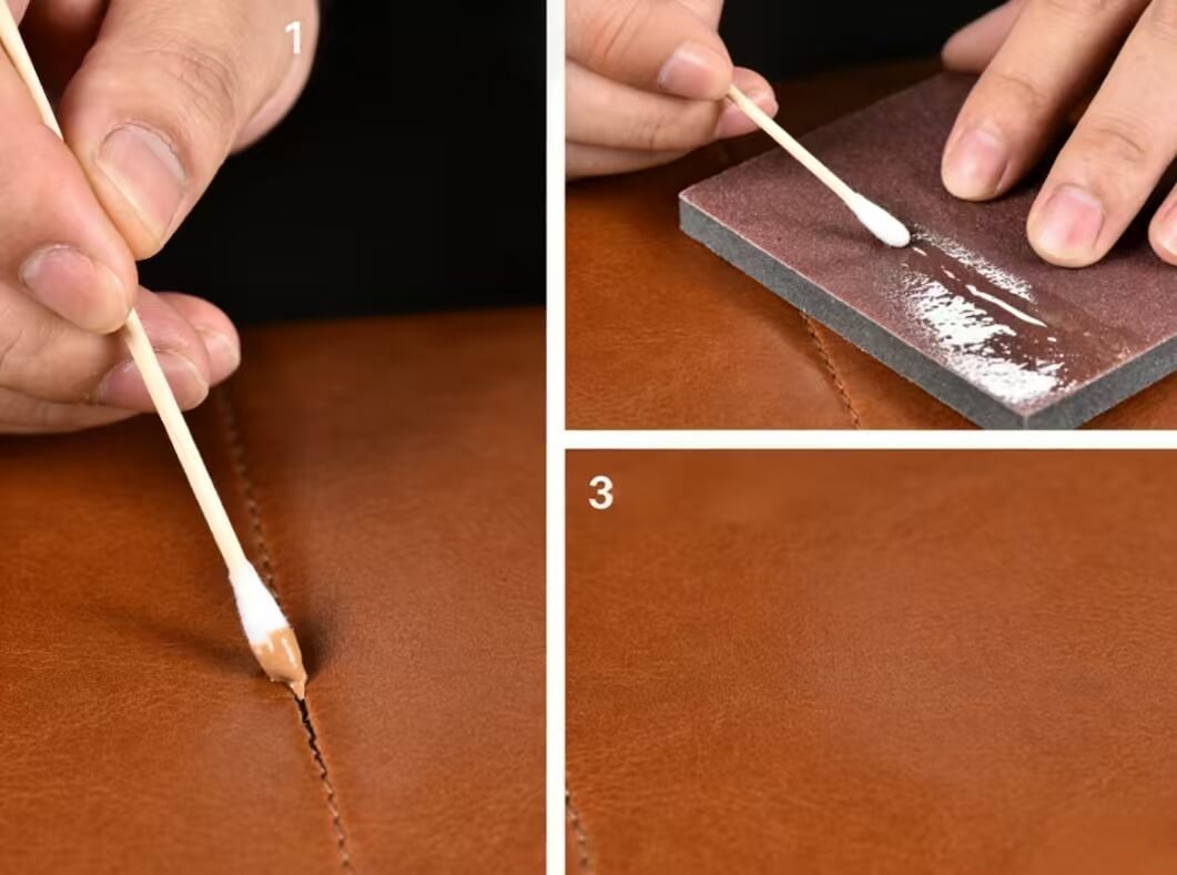 how to fix leather scratches