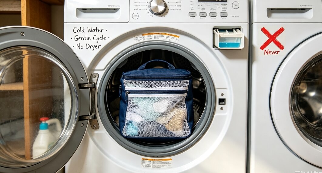 easy clean lunch bag air dry on rack, deodorize with baking soda