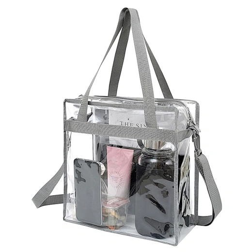 Stay trendy with this transparent crossbody bag, perfect for hands-free convenience.