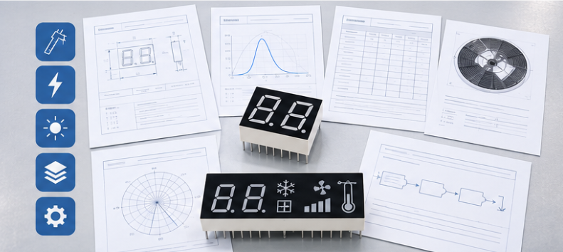 Table graphic grouping the evidence items required for an LED first article inspection