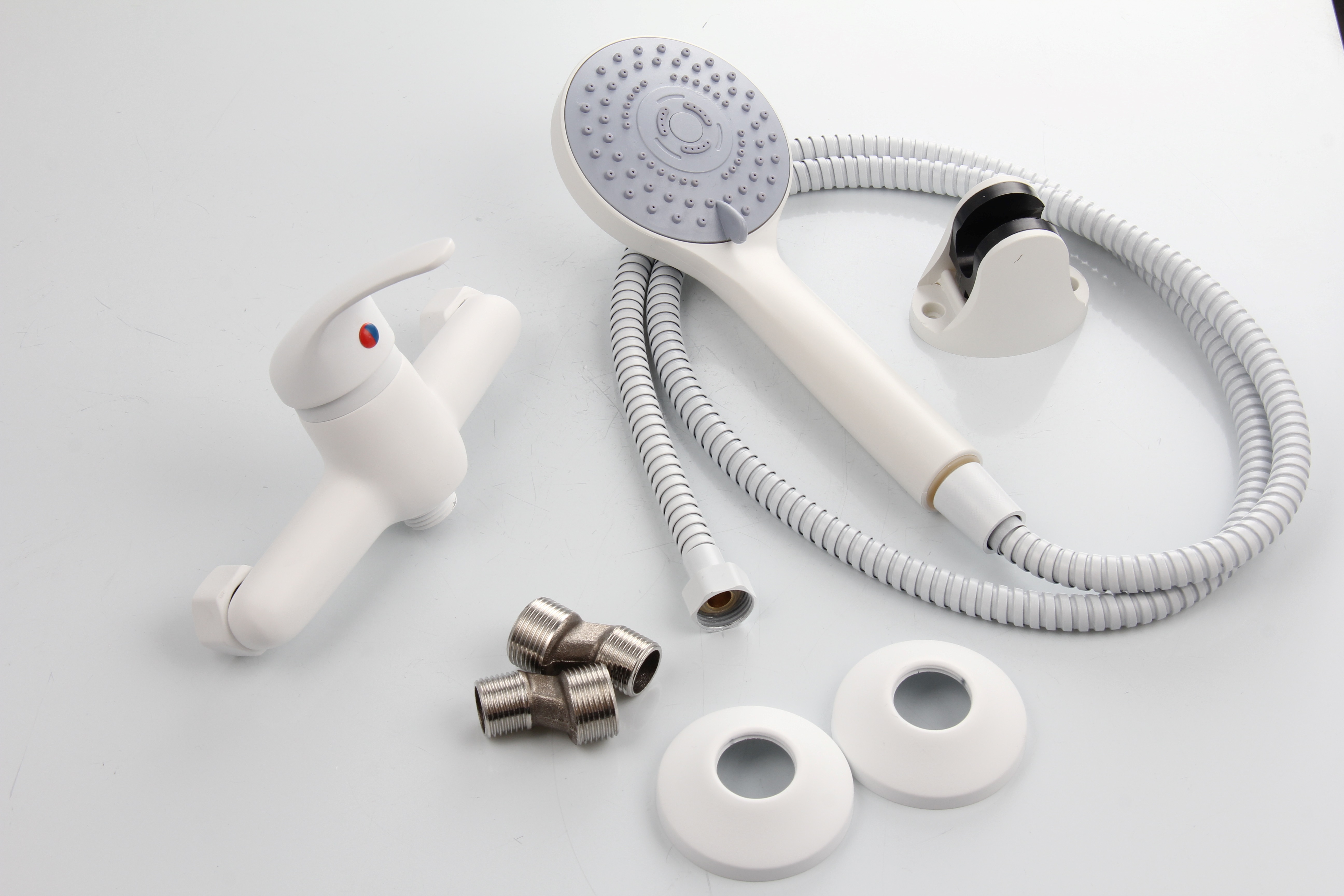 Vaote new white shower mixers surface white color with all accessories