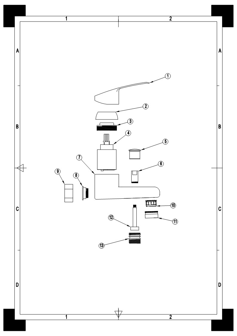 vaote white bathroom faucet structure
