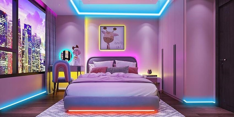 Sleeping with LED Strip Lights On