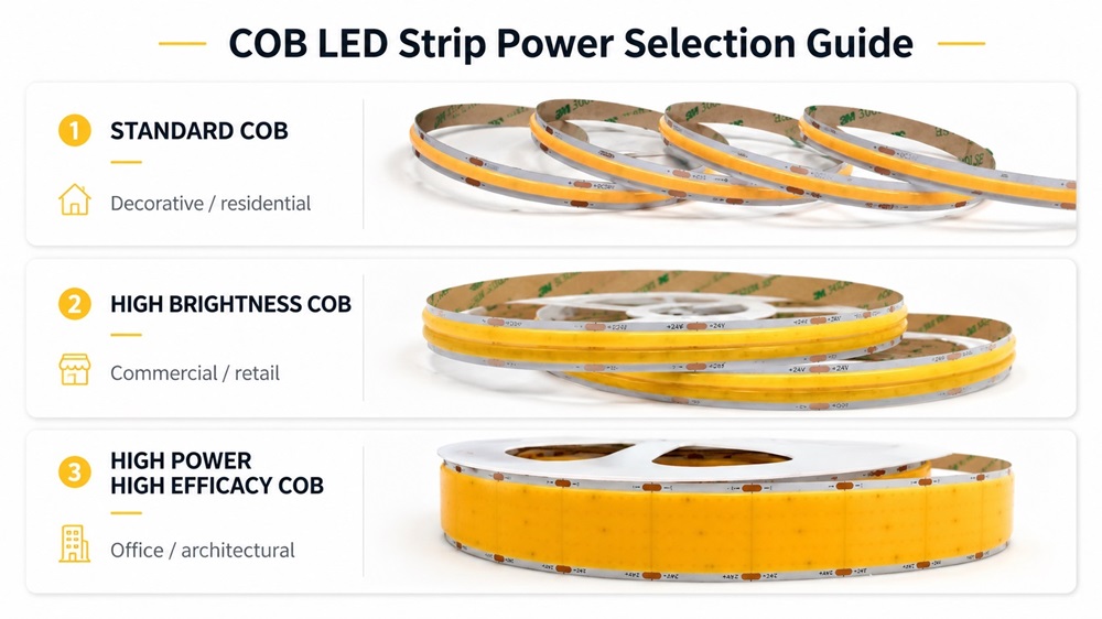 Selecting COB LED Strip Based on Linear Fixture Type