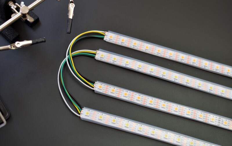 Way 1: Cut the strip light and connect the strip light with wire