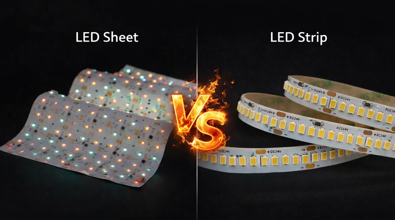 LED-Lichtplatten im Vergleich zu SMD-/COB-LED-Streifen