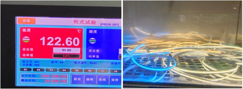 Pictures of COB LED Strip Passed 160hrs Thermal Shock Cycles Test