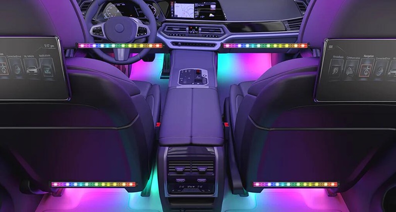light effect of LED Strip light underneath the seats
