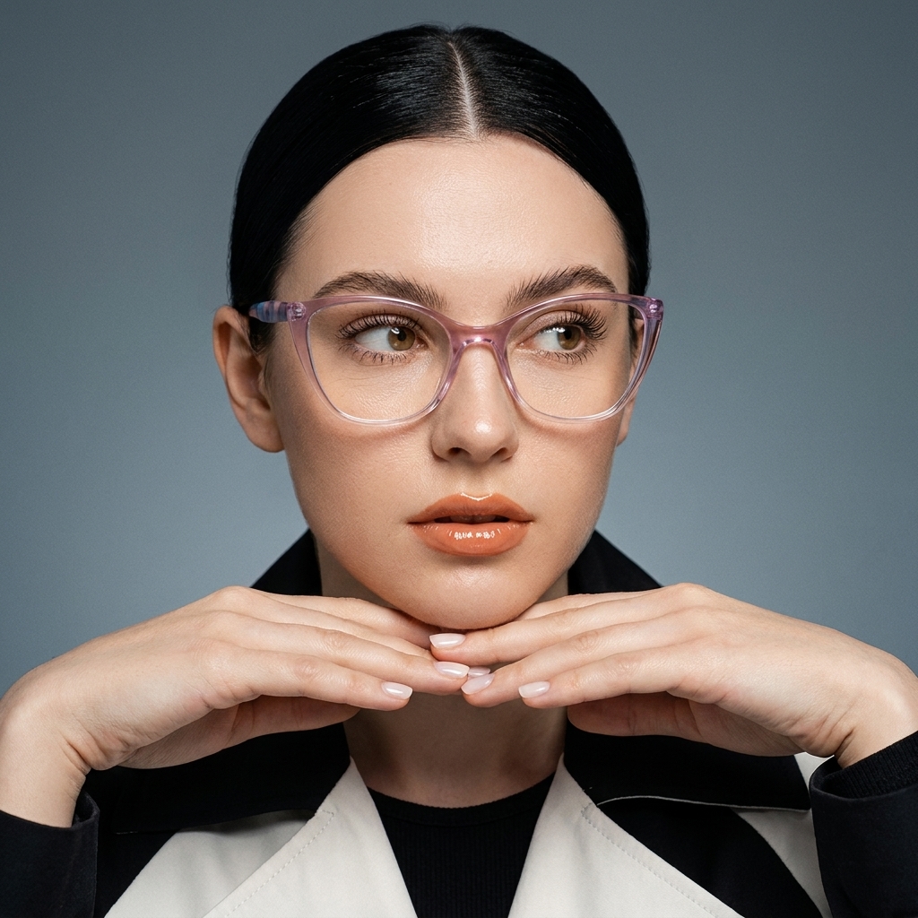 Aurelith Glasses ladies TR90 optical frames with gradient transparent front