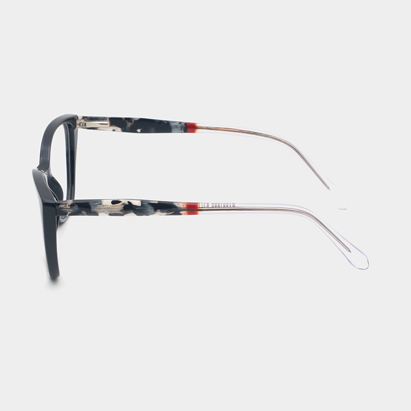 Acetate temple glasses with three dimensional sense
