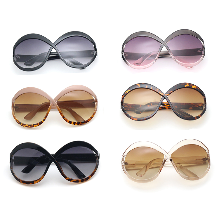 Round-cross shape sunglasses