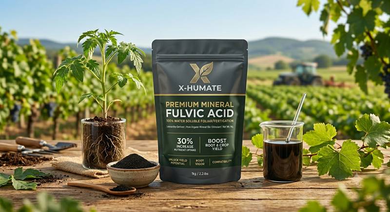 x-humate new fulvic acid product - Mineral potassium fulvate with PH 7 for organic bio stimulant use for fertilizer