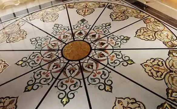 marble medallion floor tile