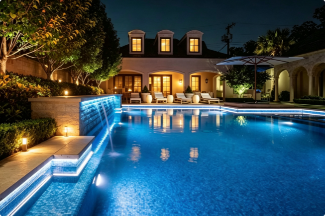 Swimming pool neon led strip