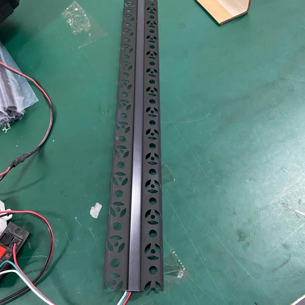 Black aluminium profile for EV charging station LED strip