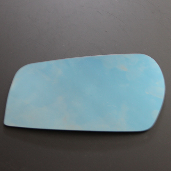 blue rear view mirror