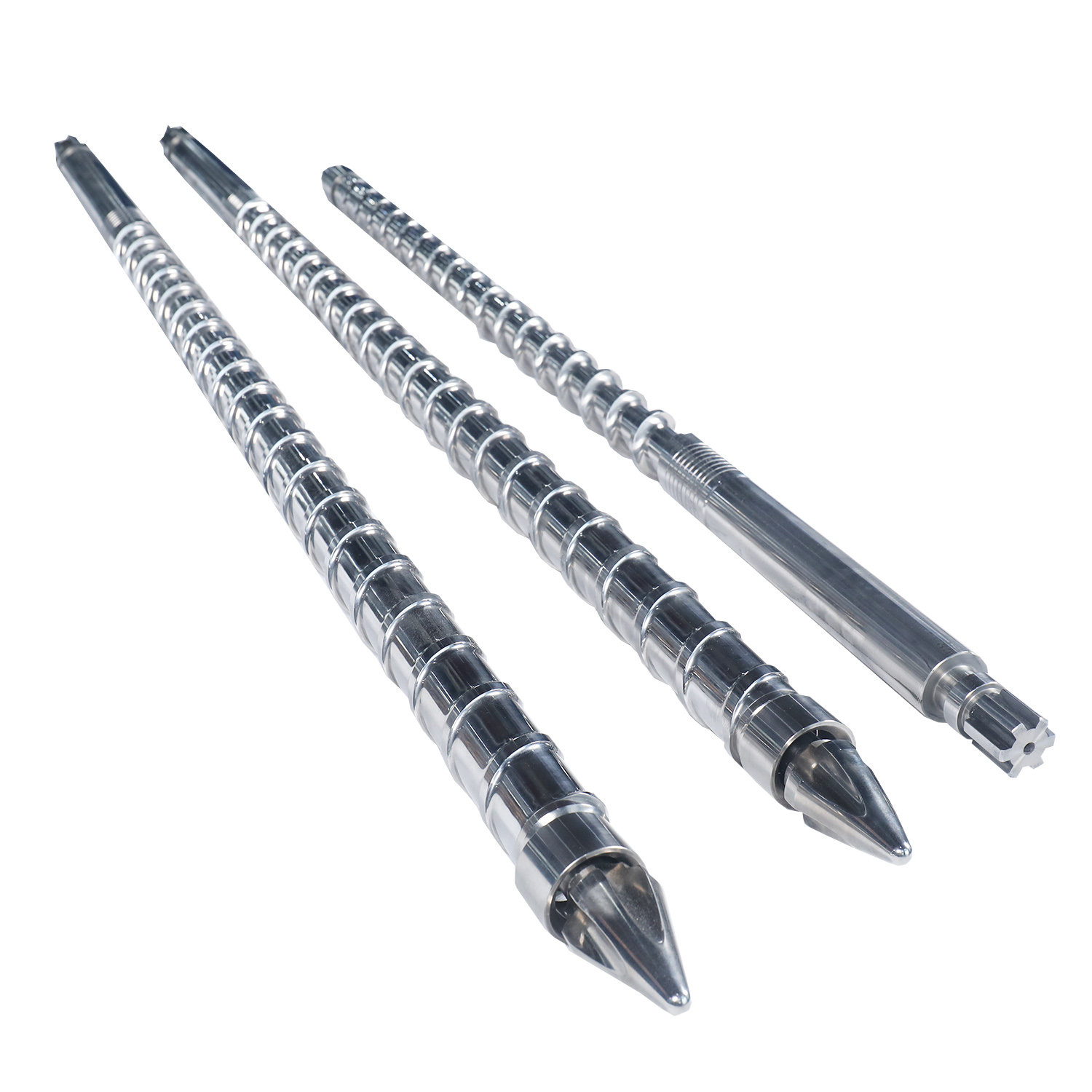 injection molding screw barrrel, E.J.S INDUSTRY CO., LTD produce them frequently and often for OEM machine builders as well as end users.