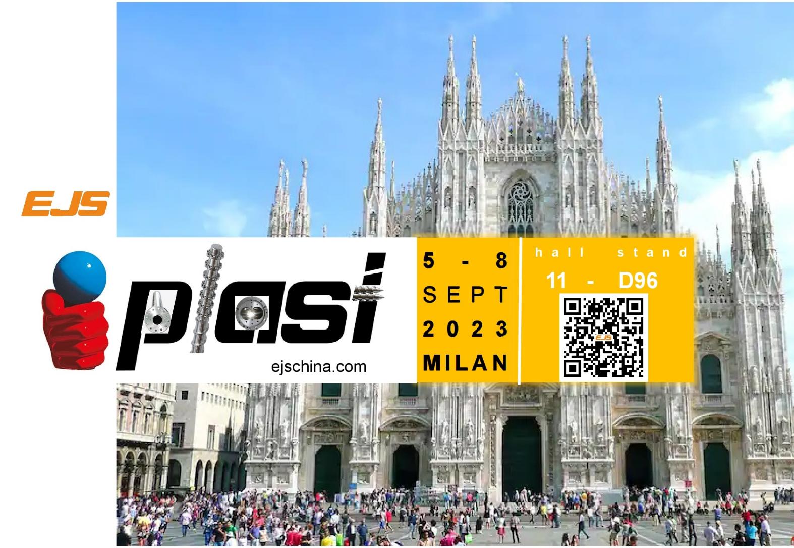 EJS attened iPLAST2023 in italy, one of the biggest show in plastics and rubber industry, showing their screw barrel for extruder machines and injetion molding machines.