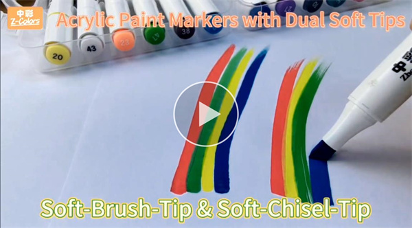 acrylic paint marker with dual tips