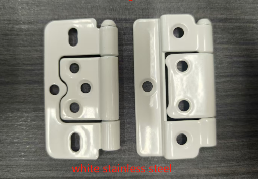 white stainless steel hinge