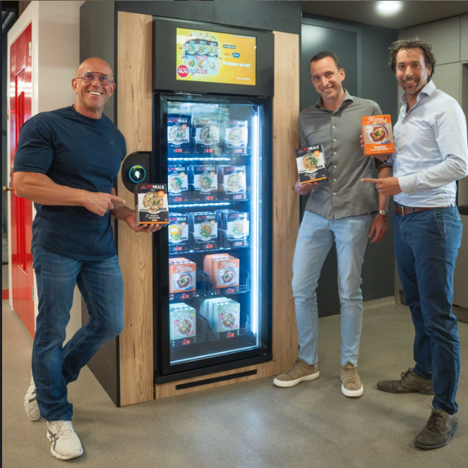 This weight sensing smart fridge is suitable be placed at office building.