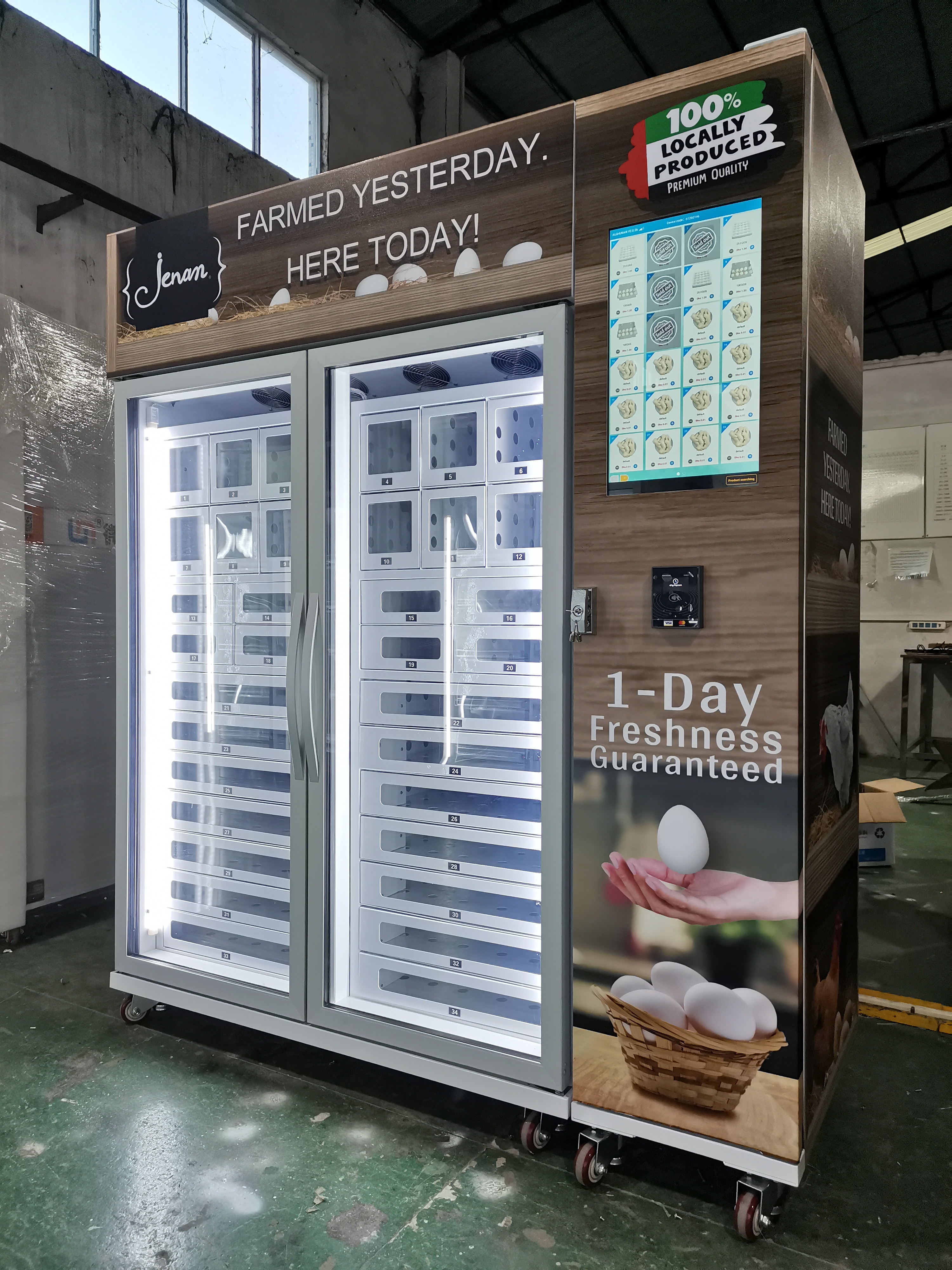 Selling fresh flower in cooling locker vending machine